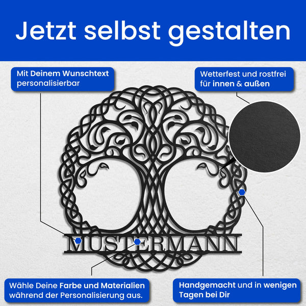 Nordischer Baum - Baum Schild