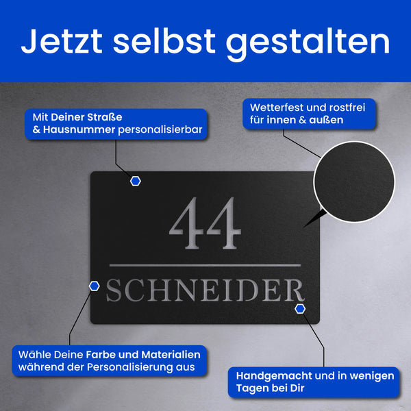 Linienschild - Hausnummer