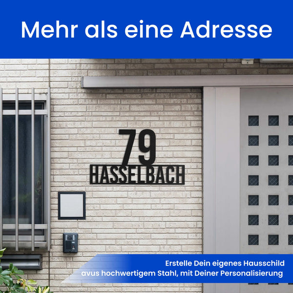 Stolze Nummer auf Namen - Hausnummer