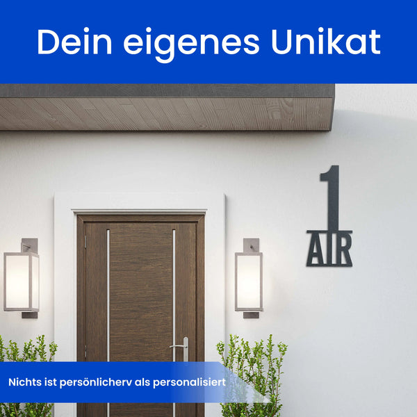 Stolze Nummer auf Namen - Hausnummer