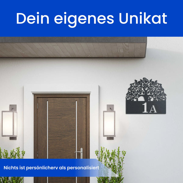 Baum des Lebens mit Nummer - Hausnummer