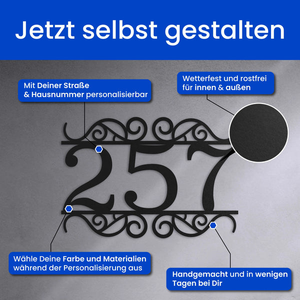 Hausnummer Verziert - Hausnummer
