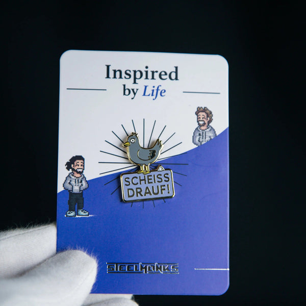 Lustige Freizeit Anstecker Steelmonks