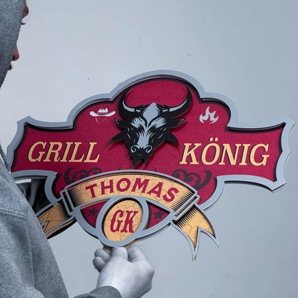 Retro Grill Schild Steelmonks