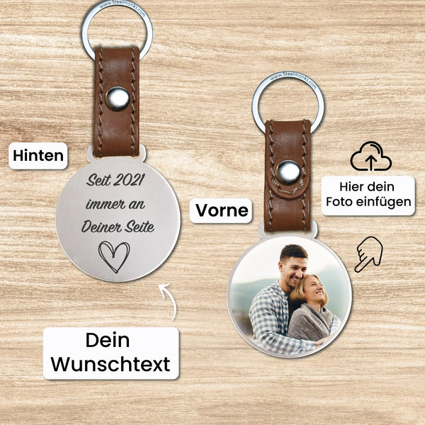 Fotoanhänger mit Wunschtext Steelmonks