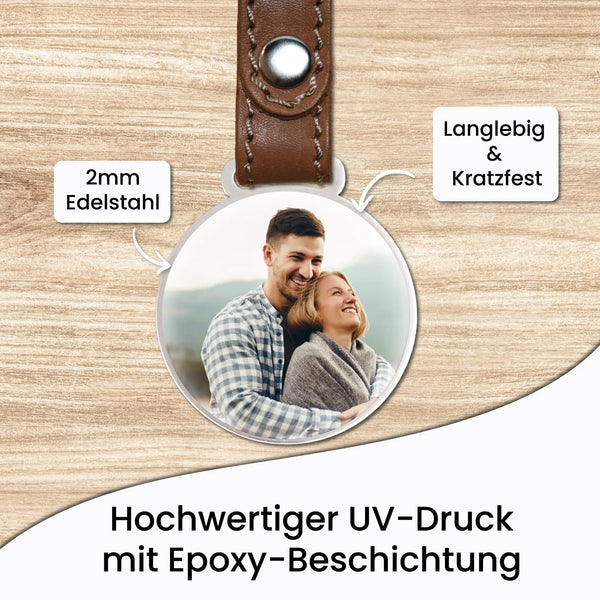 Fotoanhänger mit Wunschtext Steelmonks