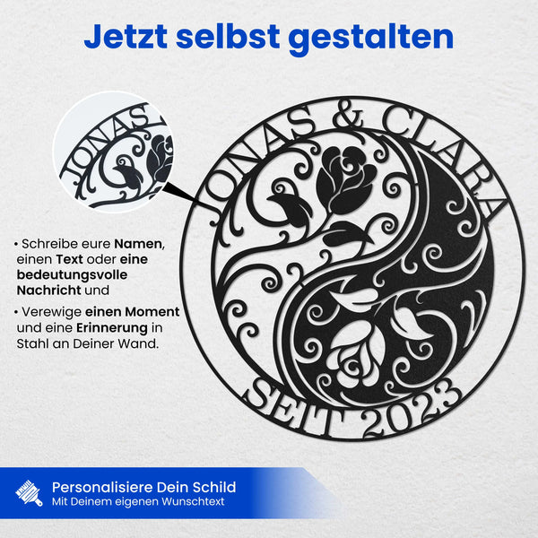 Yin und Yang Rosen Steelmonks