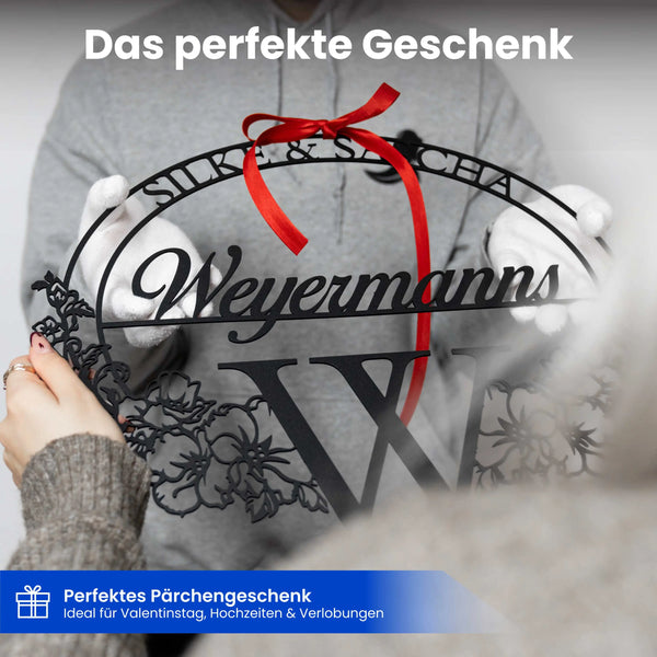 Monogramm mit Blumen Steelmonks