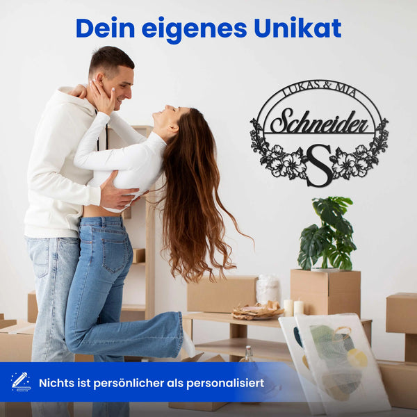 Monogramm mit Blumen Steelmonks
