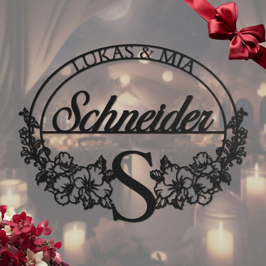 Monogramm mit Blumen Steelmonks