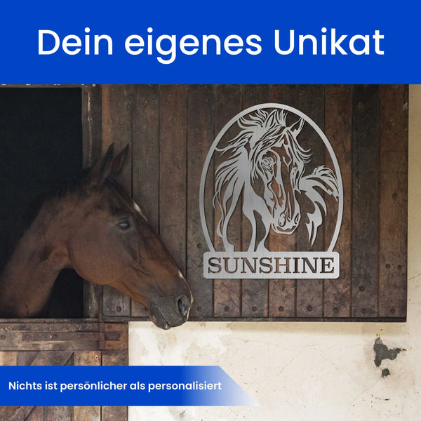 Wildes Pferd - Pferde Schild
