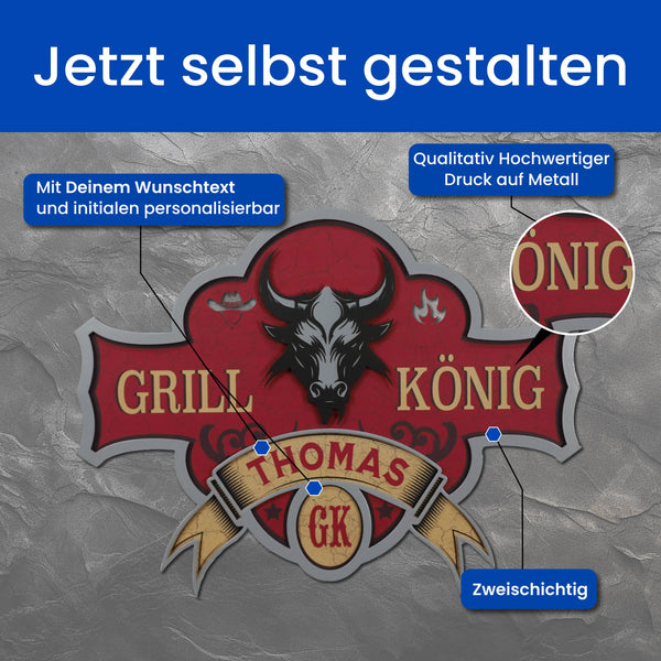 Retro Grill Schild Steelmonks