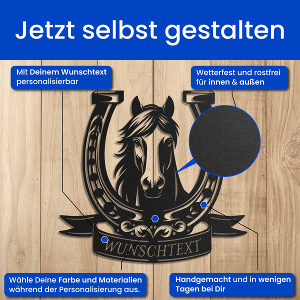 Pferd im Hufeisen Steelmonks