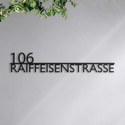 Modernes Straßenschild (Links) -  Straßenschild