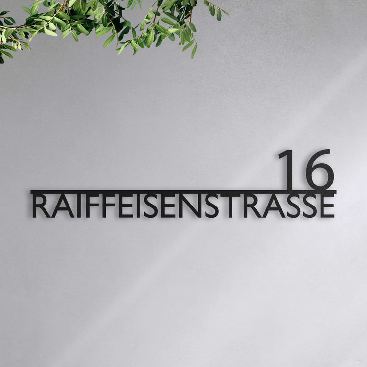 Modernes Straßenschild