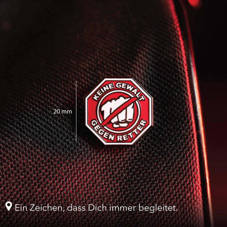 "Keine Gewalt Gegen Retter" Anstecker Steelmonks
