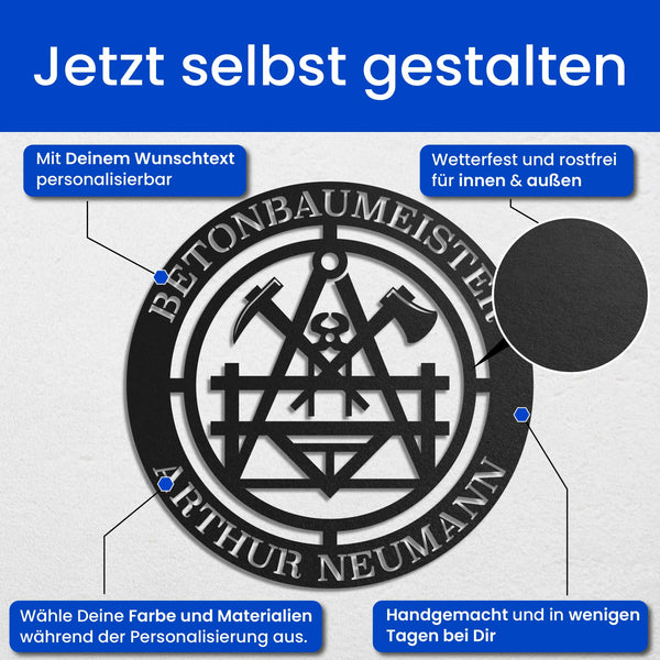 Betonbauer - Zunft-Schilder