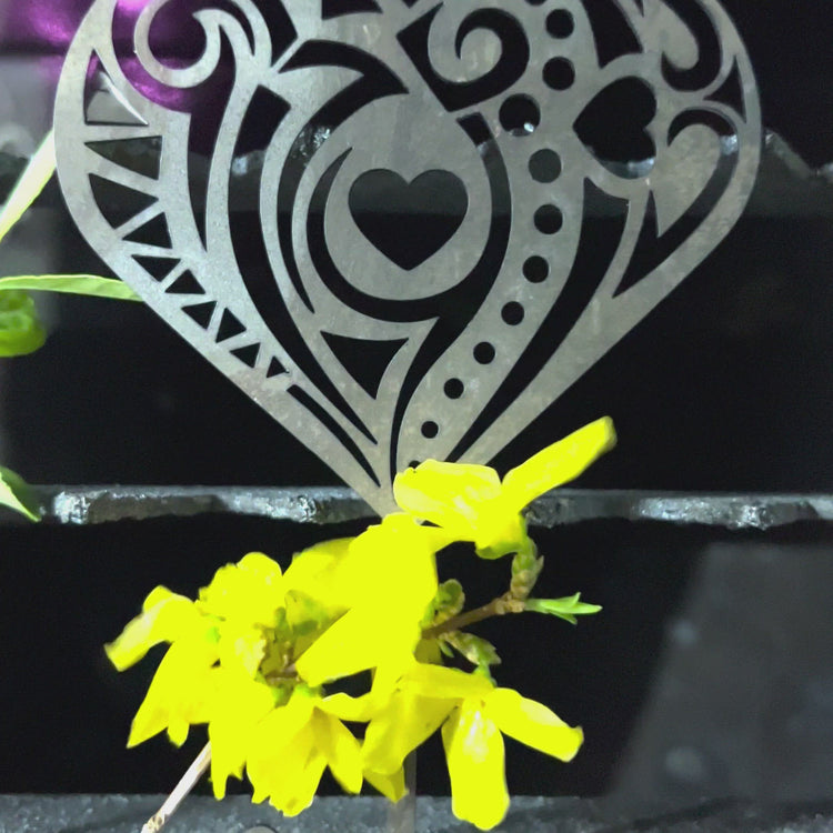 Blumenherz Gartenstecker