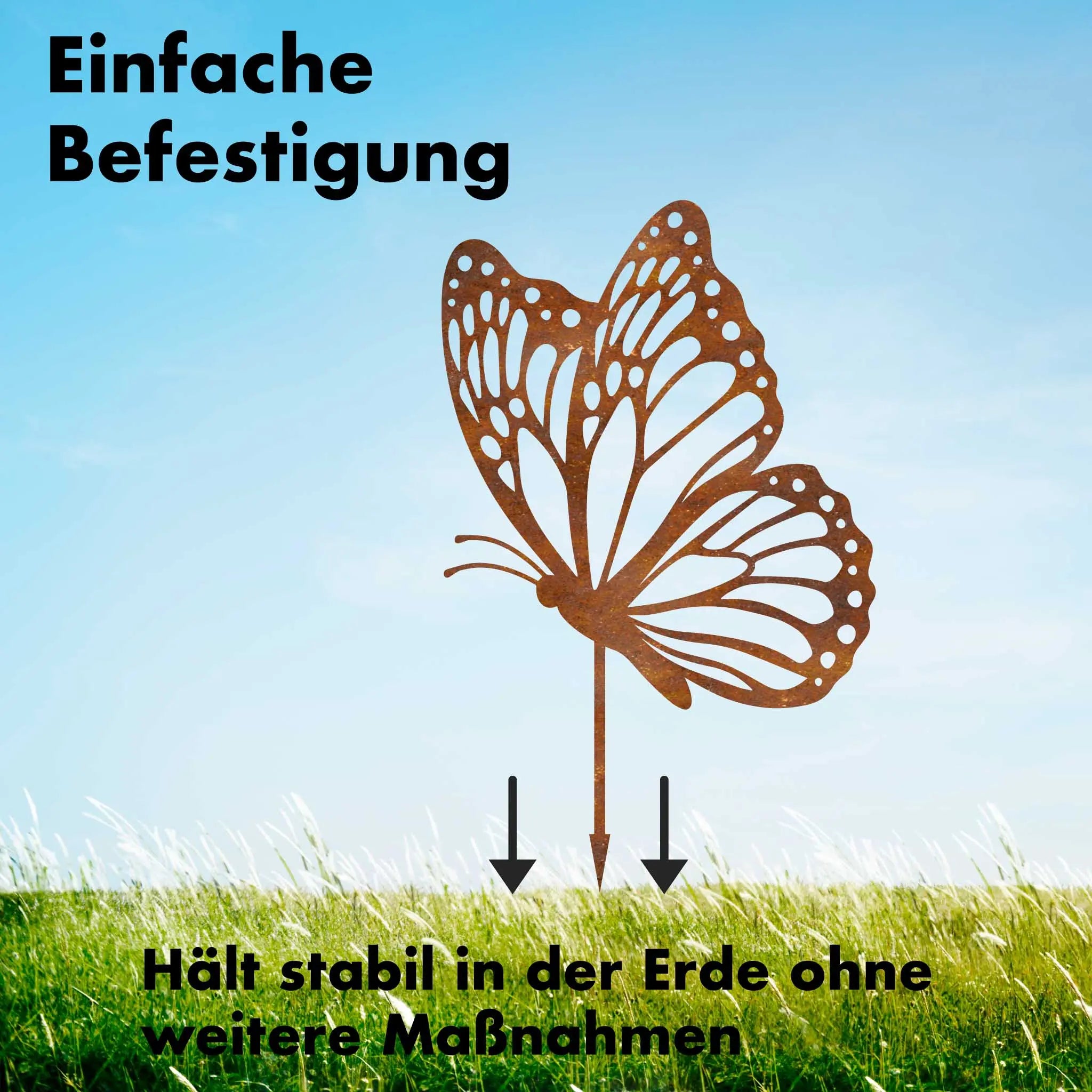 Fliegender Schmetterling -  Blumenstecker