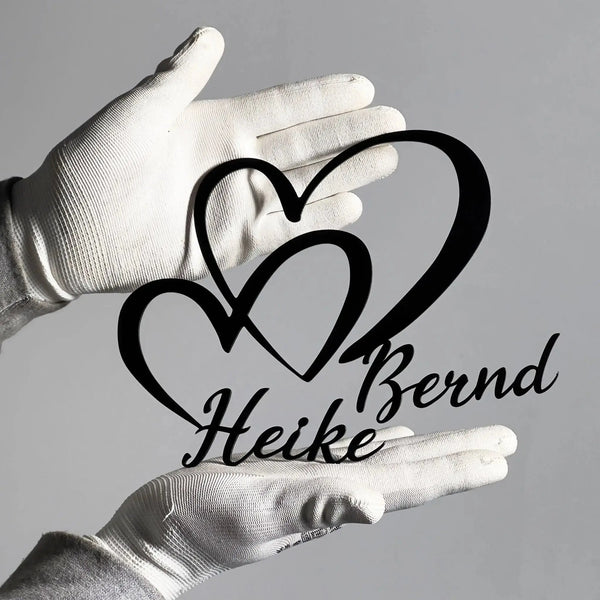 Geschwungene Herzen - Geschenk für Freundin