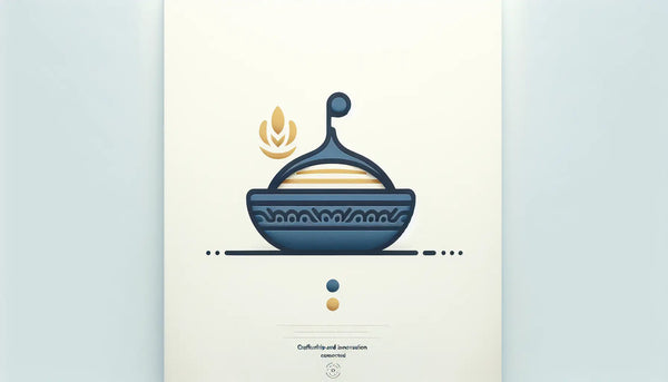 stilisiertes Gärkorb symbol für traditionelle bäckerei als klare vektorgrafik auf hellem hintergrund mit text zu bäckerei tradition und moderne