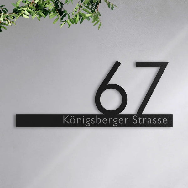 Modernes Straßenschild