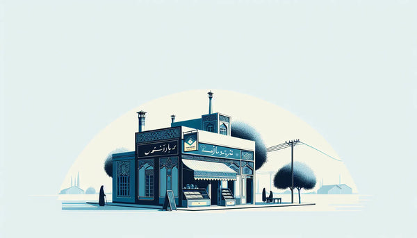 traditionelles strassenschild fuer baeckerei als klare minimalistische vektorgrafik auf weissem hintergrund mit stilisierter baeckerei im hintergrund und text dorfladen baeckerei tradition und gemeinschaft