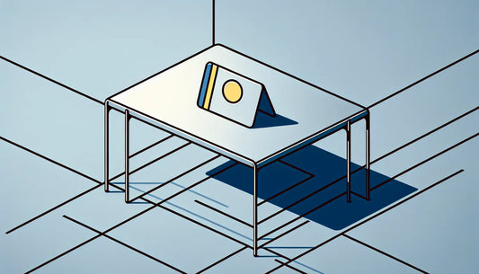 Zunft Kartenhalter aus Edelstahl klare Vektorgrafik auf weissem Hintergrund mit minimalistischer Gestaltung und elegantem Stil