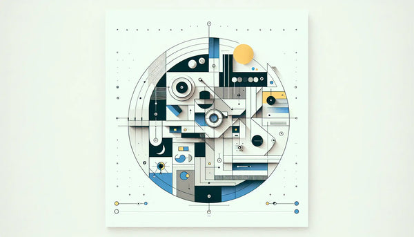 stilisiertes kamera symbol als geometrische vektorgrafik auf hellen hintergrund mit reduziertem fotokunst thema
