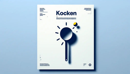 stilisiert küchenlöffel als klare vektorgrafik auf weissem hintergrund mit text zu kochen kreativ
