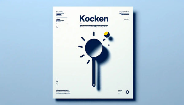stilisiert küchenlöffel als klare vektorgrafik auf weissem hintergrund mit text zu kochen kreativ