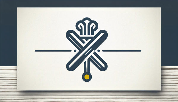 Zunft Anstecker mit Koch Motiven als klare Vektorgrafik auf hellem Hintergrund mit Text zu personalisiertem Kochschmuck