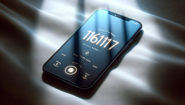 Modernes Telefon mit der Nummer 116117 auf dem Display, umgeben von ruhiger, freundlicher Atmosphäre in Steelmonks Farben.