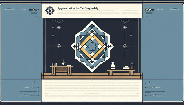 Zunft Anstecker als klare Vektorgrafik auf hellem Hintergrund mit Infotext zur Wertschaetzung im Handwerk