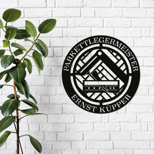 🪚 Das Zunftzeichen des Parkettlegers – Symbol für Präzision, Tradition und Handwerkskunst