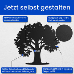 Großer Baum -  Baum Schild