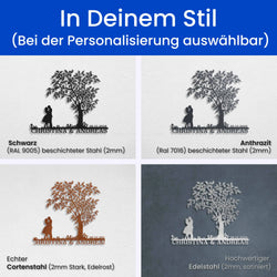 Pärchen vorm Baum -  Beziehungsgeschenk