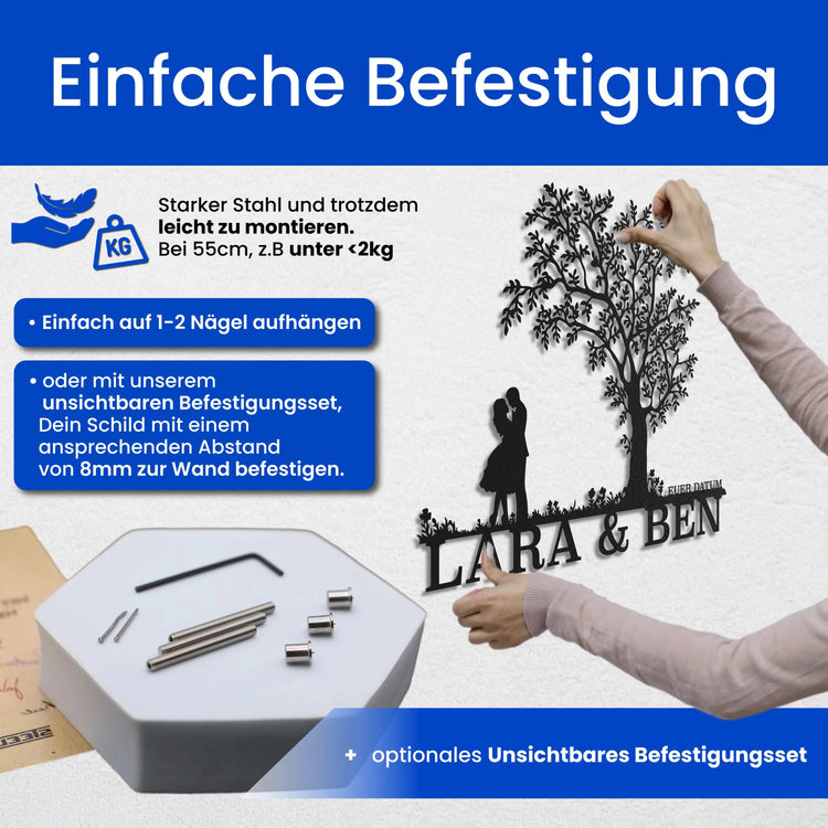 Pärchen vorm Baum -  Beziehungsgeschenk