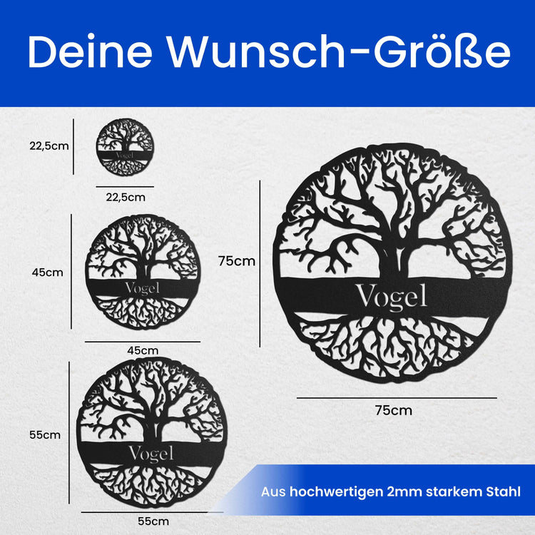 Alter Baum des Lebens -  Baum Schild