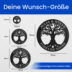 Junger Baum -  Baum Schild