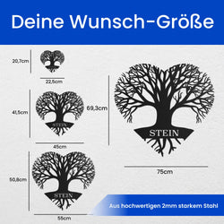 Baum im Herz -  Baum Schild