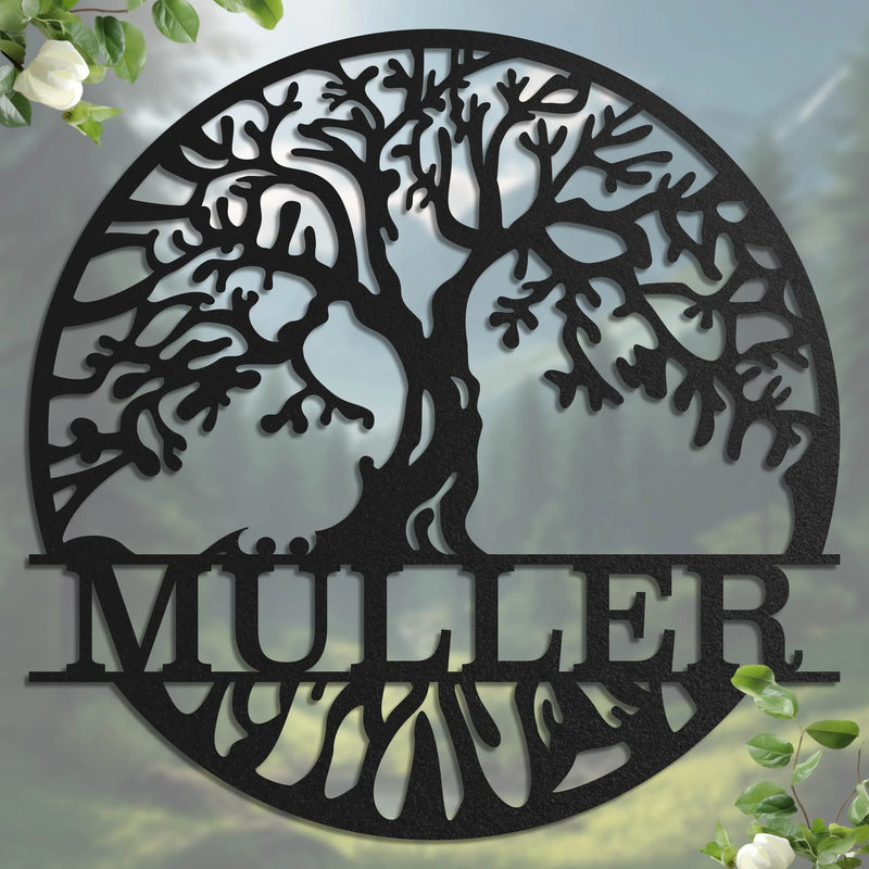Baum des Lebens -  Baum Schild – Schilder aus Stahl von Steelmonks
