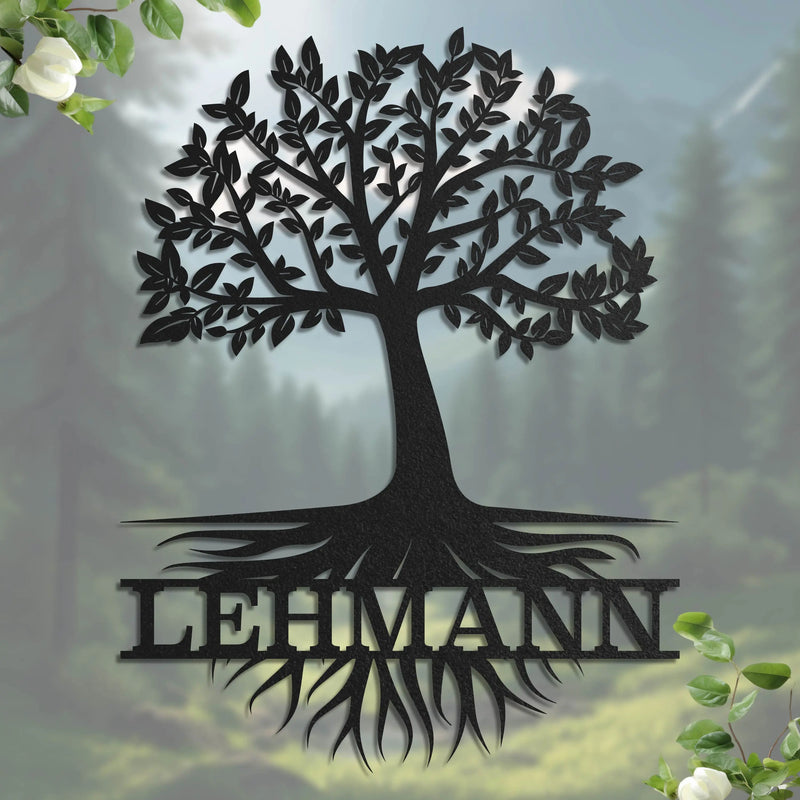 Offener Baum -  Baum Schild – Schilder aus Stahl von Steelmonks