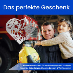 Brennende Liebe -  Feuerwehr Schild