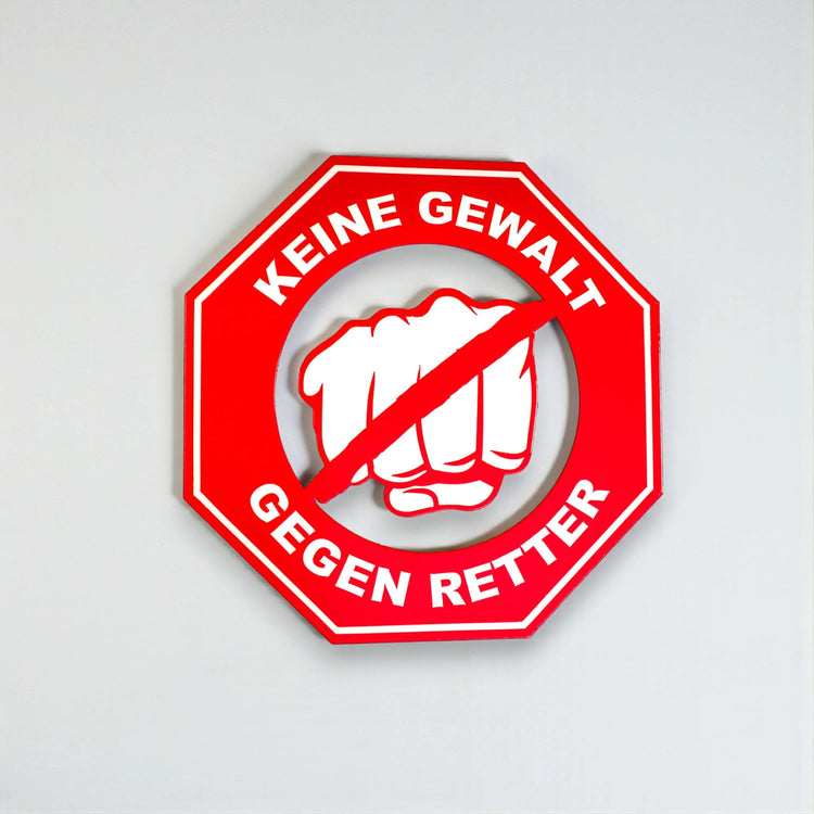 Keine Gewalt Schild Steelmonks