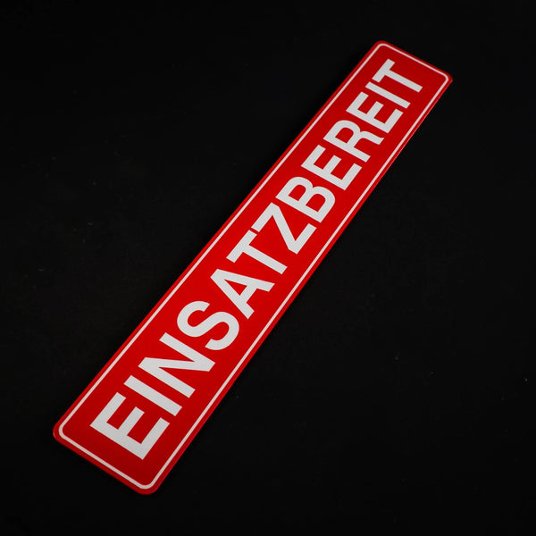 Einsatzbereit Schild Steelmonks