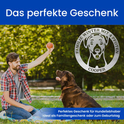 Hund im Kreis -  Hunde Schild