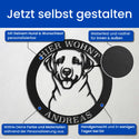 Hund im Kreis -  Hunde Schild