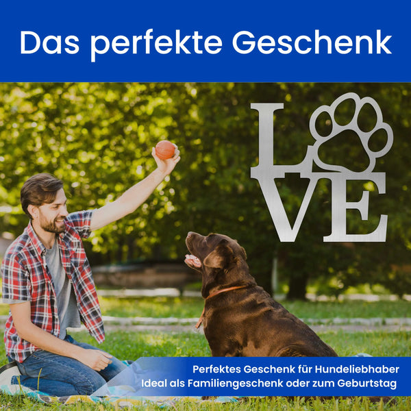 Love Pfote -  Hunde Schild