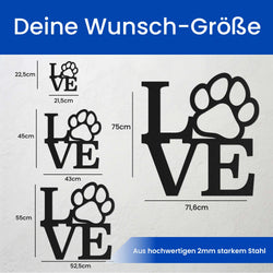 Love Pfote -  Hunde Schild